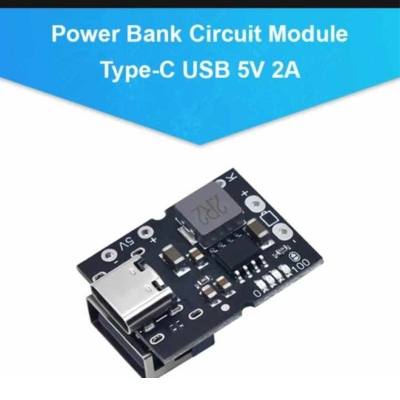 Picture of 1 USB Power Bank Circuit Module Type-C USB 5V 2A 10W Boost Converter Step-Up Power Module Black