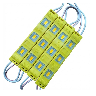 Picture of 4 Pcs- YELLOW Color DC 12V COB Yellow LED Light COB LED Light 12V COB LED Chip 3W LED Light With Cables COB Light Bulbs For Decoration Office DIY LED Light Yellow