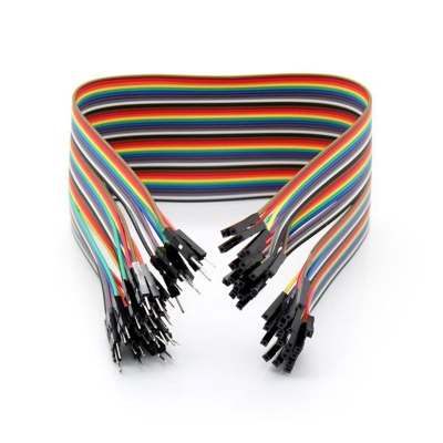 Picture of male to female Jumper Wires 20 Ps Interconnect Electronic Hobby Kit Multicolor