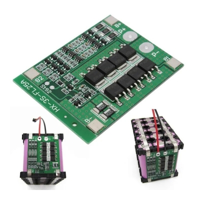 Picture of BMS Battery Protection Board 3S 25Ah 11.1V 12.6V 18650 AA AAA Lipo Li-ion Lithium Battery BMS Charger Protection Module Board Circuit Multicolor