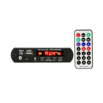 Picture of Bluetooth V5.0 Car MP3 Player USB Module FM AUX Radio for Speaker Black