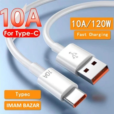 Picture of 10A 120W USB Type C Fast Charging Cable For  USB C Super Fast Charger Data Cable White