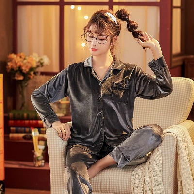 Picture of Women Fashionable Ash Color trending blazer Jacket coat Long Sleeves Sweatshirt and pant for women - Dark Ash