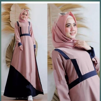 Picture of Women's Nilima-2 Borka Gown Without Hijab Stylish Kurtis Muslim wear Double cherry Georgette Exclusive Designed For Women/Girls - Pink