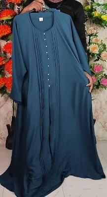 Picture of Women's Marhala Gown Borka With Hijab and Nikab Stylish Kurtis Muslim wear Double cherry Georgette Exclusive Designed For Women/Girls - Light green