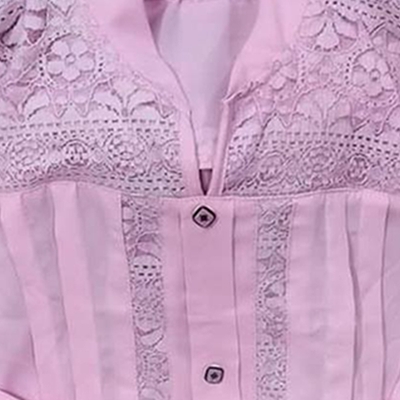Picture of Western Fashion Pink Color Floral Tops Long kurti Premium Soft  Cheri Georgette Ladies Shirt for Girls - Pink