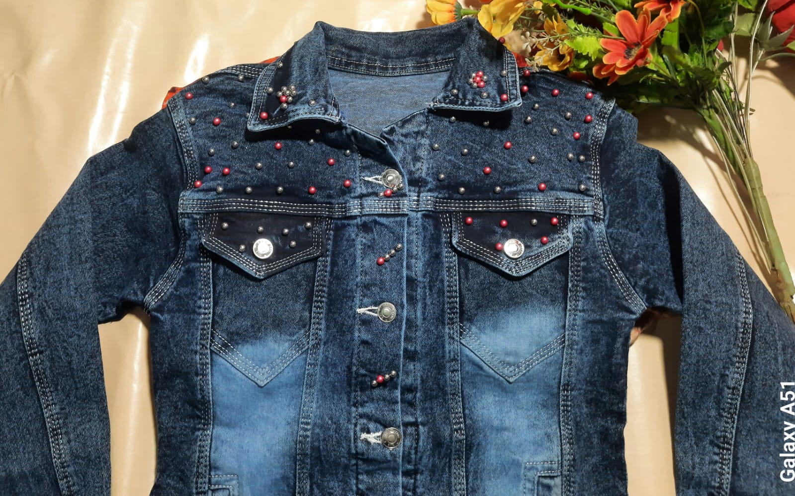 Picture of Women Fashionable Blue Color trending Jeans Jacket - Denim Jacket - Blue