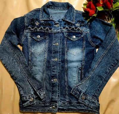 Picture of Women Fashionable Blue Color trending Jeans Jacket - Denim Jacket - Blue