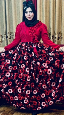 Picture of Special Collection Stiched Gown Dress Maroon georgette Color Suits For Women - Maroon