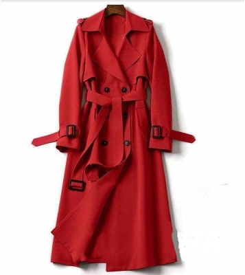 Picture of Women Fashionable Winter fur overcoat red Color trending best quality china winter fabric Jackets Coats for women - Red