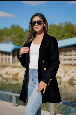 Picture of Women Fashionable Winter fur overcoat Black Color trending best quality china winter fabric Jackets Coats for women - Black