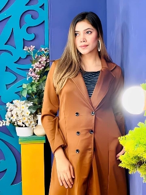 Picture of Women Fashionable Winter fur overcoat Tama Color trending best quality china winter fabric Jackets Coats for women - Tama