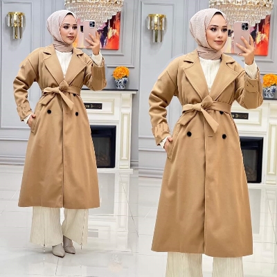 Picture of Women Fashionable Winter fur overcoat Brown Color trending best quality china winter fabric Jackets Coats for women - Brown