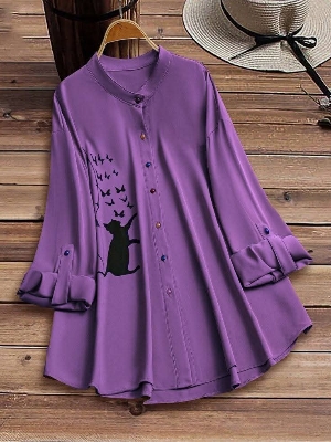 Picture of Ladies Western Fashion Purple Color Tops Cherry Georgette For women - Purple
