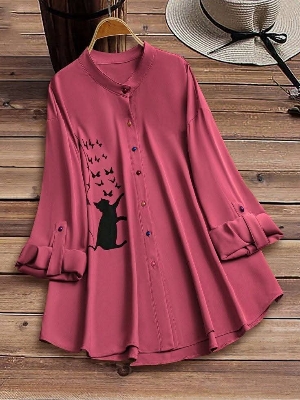 Picture of Ladies Western Fashion: Pink Color Tops Cherry Georgette For women - Pink