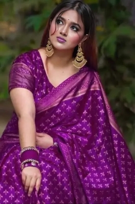 Picture of Exclusive Design Magenta Color Soft Japani silk Saree With Matching Blouse pis for women - Magenta