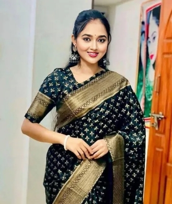 Picture of Exclusive Design Green Color Soft Japani silk Saree With Matching Blouse pis for women - Green