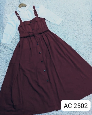 Picture of Readymade Unique  Western Fashion Ladis Rumper Gown garments Georgette style dress for women - Koliza