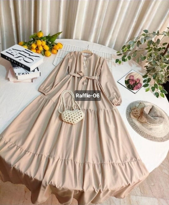 Picture of Readymade Unique  Western Fashion Ladis Long Gown Vangchur Georgette style dress for women - Brown