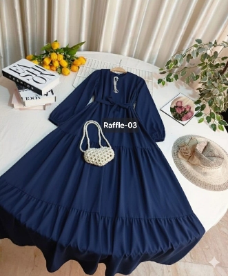 Picture of Readymade Unique  Western Fashion Ladis Long Gown Vangchur Georgette style dress for women - Blue