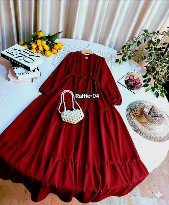 Picture of Readymade Unique  Western Fashion Ladis Long Gown Vangchur Georgette style dress for women - Maroon
