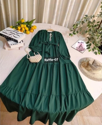 Picture of Readymade Unique  Western Fashion Ladis Long Gown Vangchur Georgette style dress for women - Green