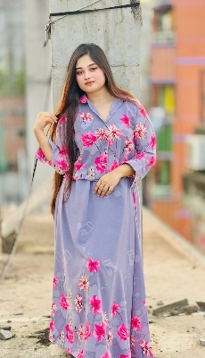 Picture of Western Fashion Ladis Stitched Fancy collection Tops Georgette and Skart Georgette for women - Ash