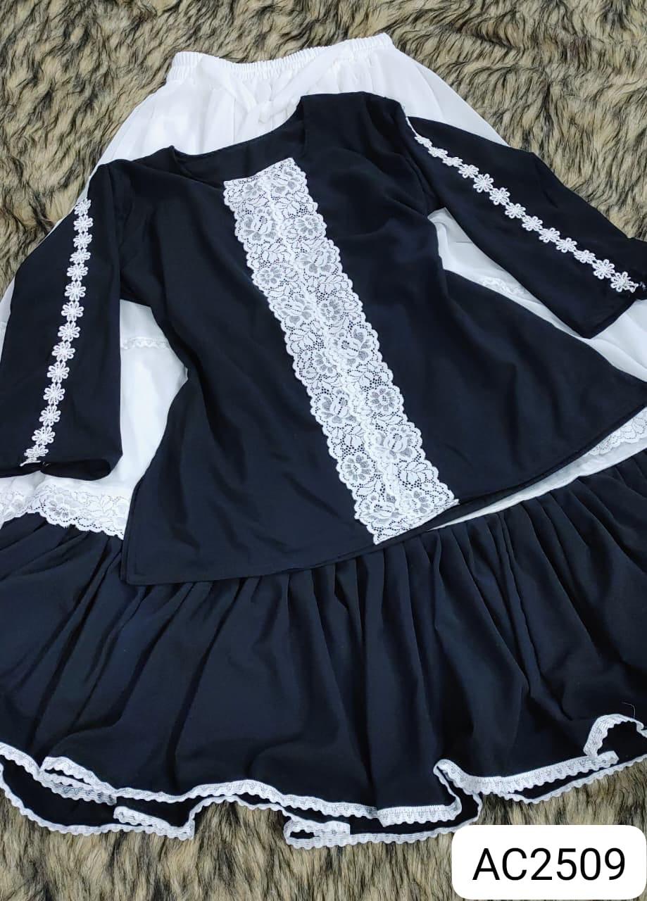 Picture of Western Fashion Ladis Stitched Fancy collection Tops Cherry Georgette and Skart Indian Georgette for women - Black