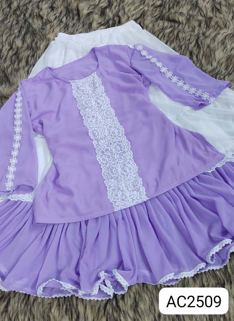 Picture of Western Fashion Ladis Stitched Fancy collection Tops Cherry Georgette and Skart Indian Georgette for women - Purple