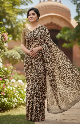 Picture of Exclusive Design Clasic Georgette Digital Print Saree for women - Multicolor