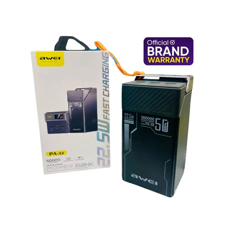 Picture of Awei PA33 50000mAh 22.5W PowerBank - Black