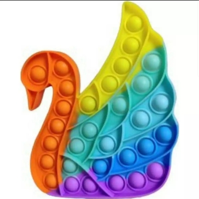 Picture of 1 X Push Pop Bubble Fidget Sensory Toy, Silicone Puzzle Game Toys Squeeze Sensory Toy for Kids, Family, Friend Rainbow