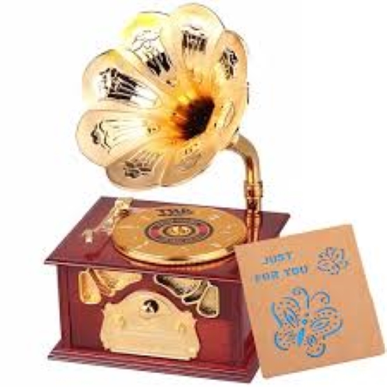 Picture of 1pc,New Music Box, Retro Phonograph Music Box Decoration Ornament Musical Box Table Desk Decoration Valentine's Day Gifts