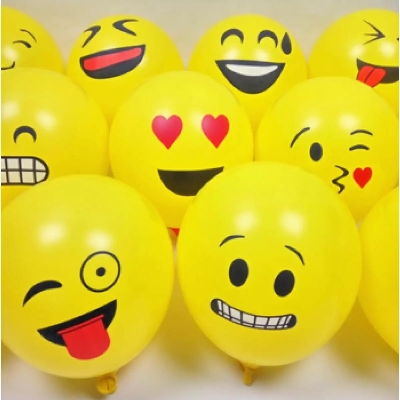 Picture of 20 Piece Emoji Balloon Happy Birthday Balloons