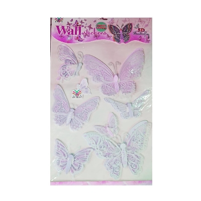 Picture of 6 Pcs Radium  3D Double Wings Butterfly Wall Stickers