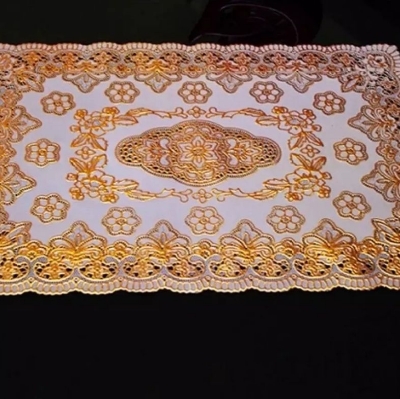 Picture of 6 pics PVC Table cloth Tea Cup Mat Golden Colour