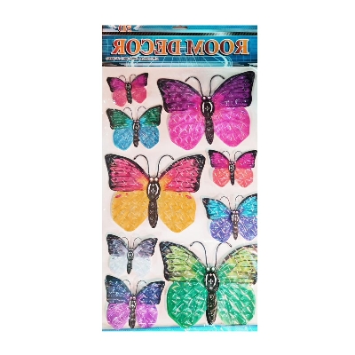 Picture of 9 Pcs 3D Double Wings Butterfly Wall Stickers