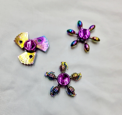 Picture of Alloy Fingertip Spinner Toy Creative Anti Anxiety Gift Fidget Spinner Chain Toys For Children Fidget Spinner Stress Reduce Dice model Antique FidgetSpinner rToy