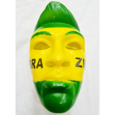 Picture of Brazil Lego Halloween Mask - yellow green