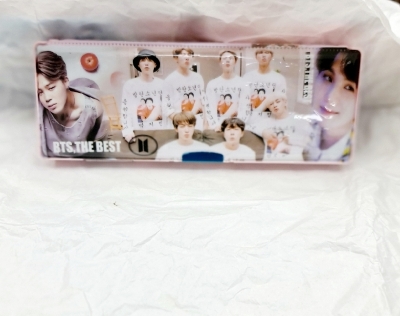 Picture of BTS Pencil Bag box Pencil Case boy and girl BTS Pencil case pencil box Double Sided Pencil Box withstood Sharpener for bts fans kpop lovers 22X8x4cm