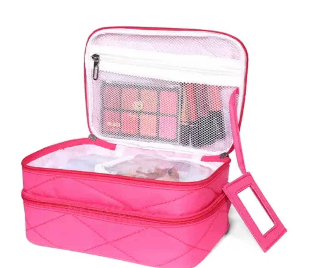 Picture of Cosmetic Pouch Pink cosmetic organiser beauty box travel kits