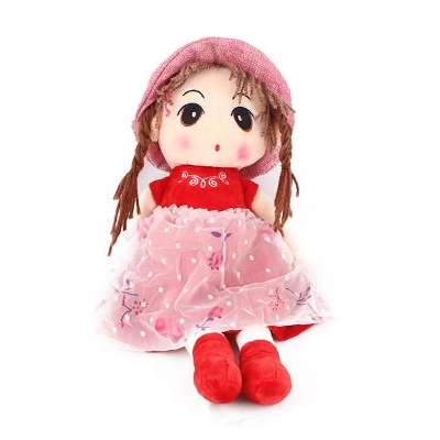 Picture of Cotton Baby Doll - Red and Pink