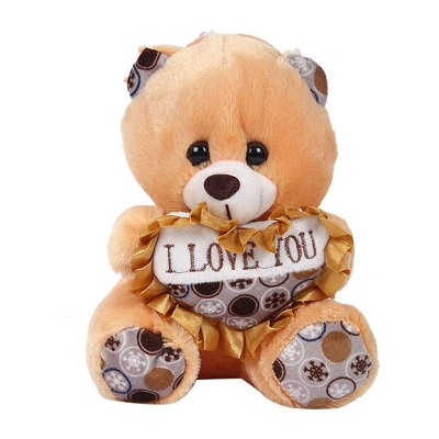 Picture of Cotton I Love You Panda Doll - Brown