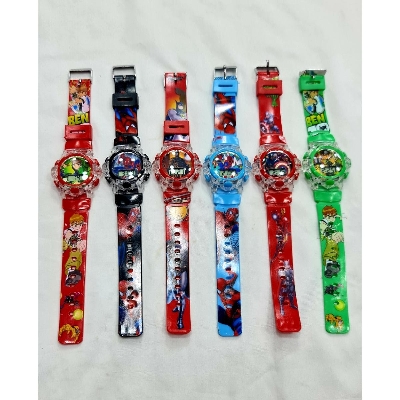 Picture of Digital Watch light music for Boy Spider-Man Ben 10 Captain America superman modelNew Digital And Fashionable Smart Design Baby Watch