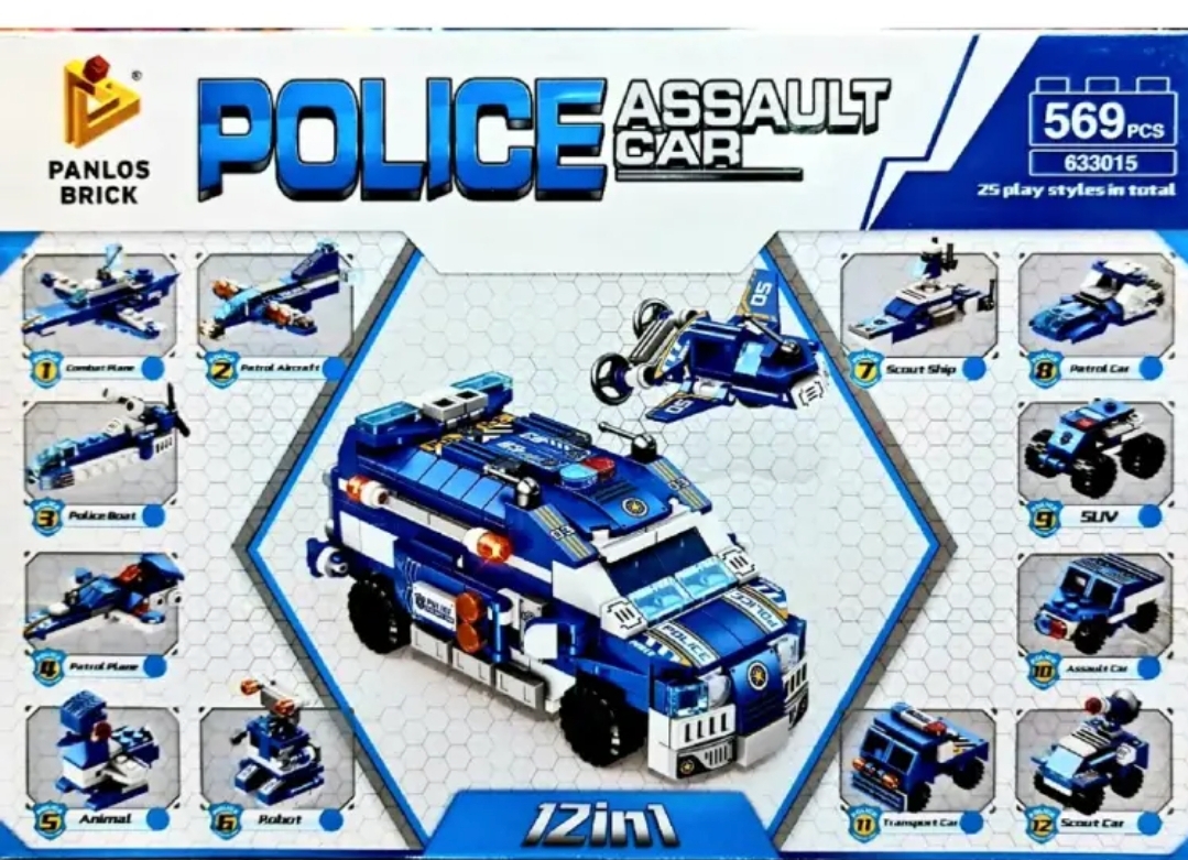 Picture of Dinosaur Era Blocks Set For Kids of Robot Mega City Building Police SWAT and Firefighter Brain Development Game Construction Cranel