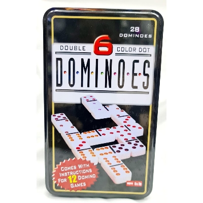 Picture of Dominoes Game double 6 color dot homes with  instructions for 12 domino games28Pcs/Set
