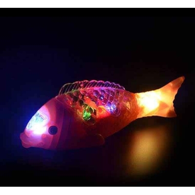 Picture of Electric moving Fish Toys with 3D Light & Music Projections fish creative free music swing fishglow toy free fish