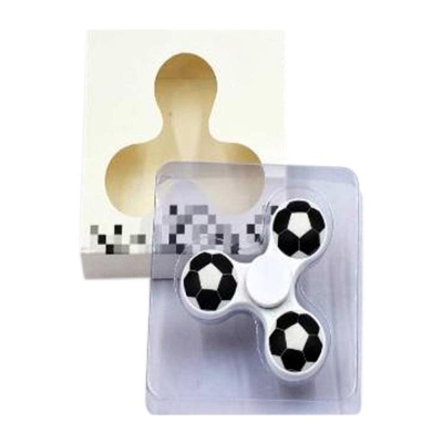 Picture of Football Fidget Spinner Stress Reducer Toy - White and Black