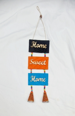 Picture of Handicraft  wall hanging "Home Sweet Home" jute material beautiful home
