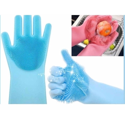 Picture of High Quality Silicone Dish Washing Kitchen Hand Gloves